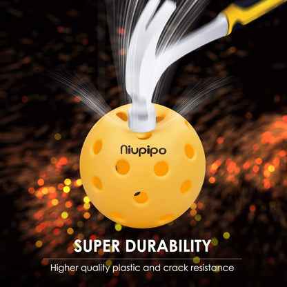 Pickleball Balls, Outdoor Pickleball Balls, USAPA Approved Pickle Balls for Tournament, High Elasticity &amp; Durable, 3/6/12/36/100 Pickleball Balls Pack