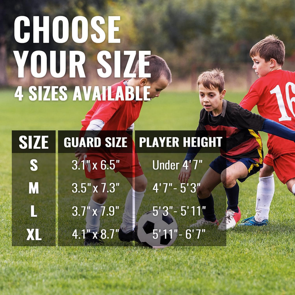 Soccer Shin Guards for Kids Adults | Sleeves with Optimized Insert Pocket Protective Soccer for Boys Girls Men