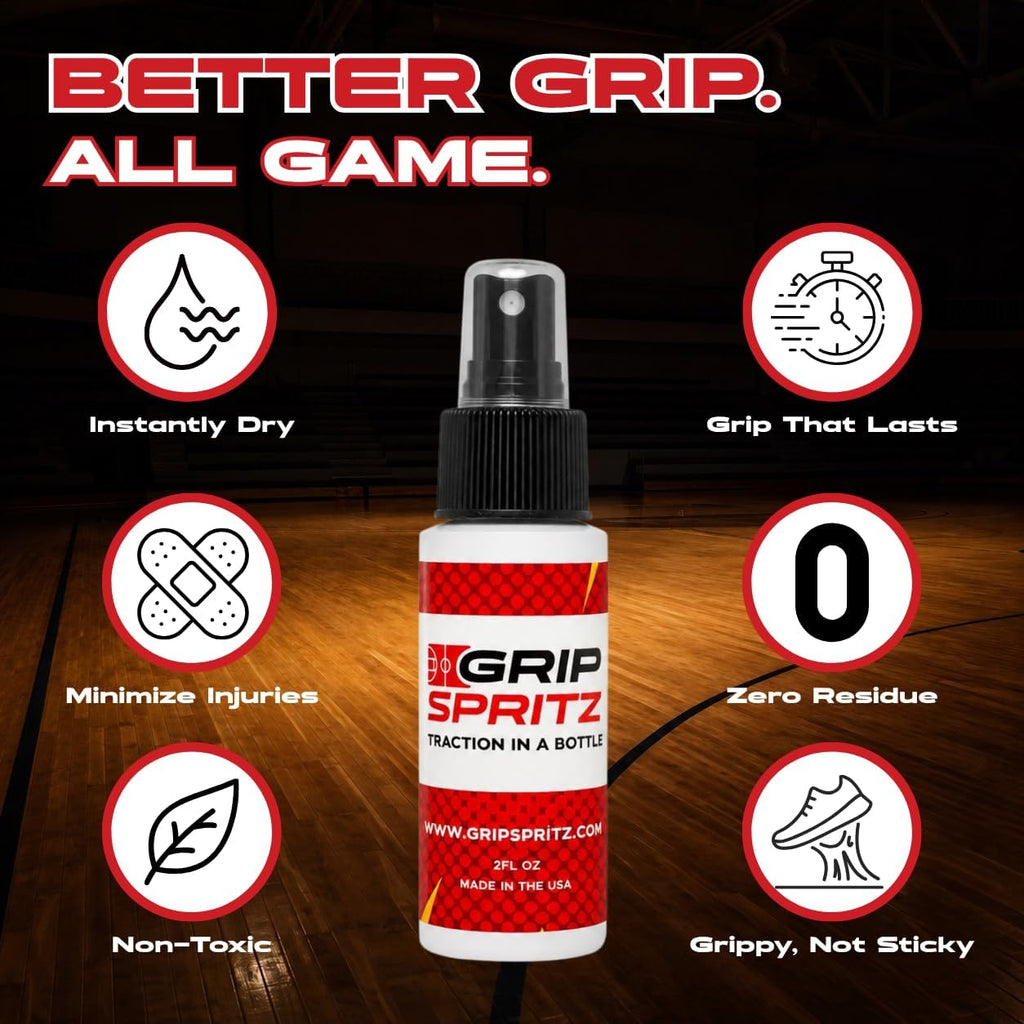 - Basketball Shoe Grip Spray - Improve Sole Traction & Court Grip - Rejuvenate & Elongate Sneaker Life - anti Slip Grip & Performance Enhancer - Basketball Accessory