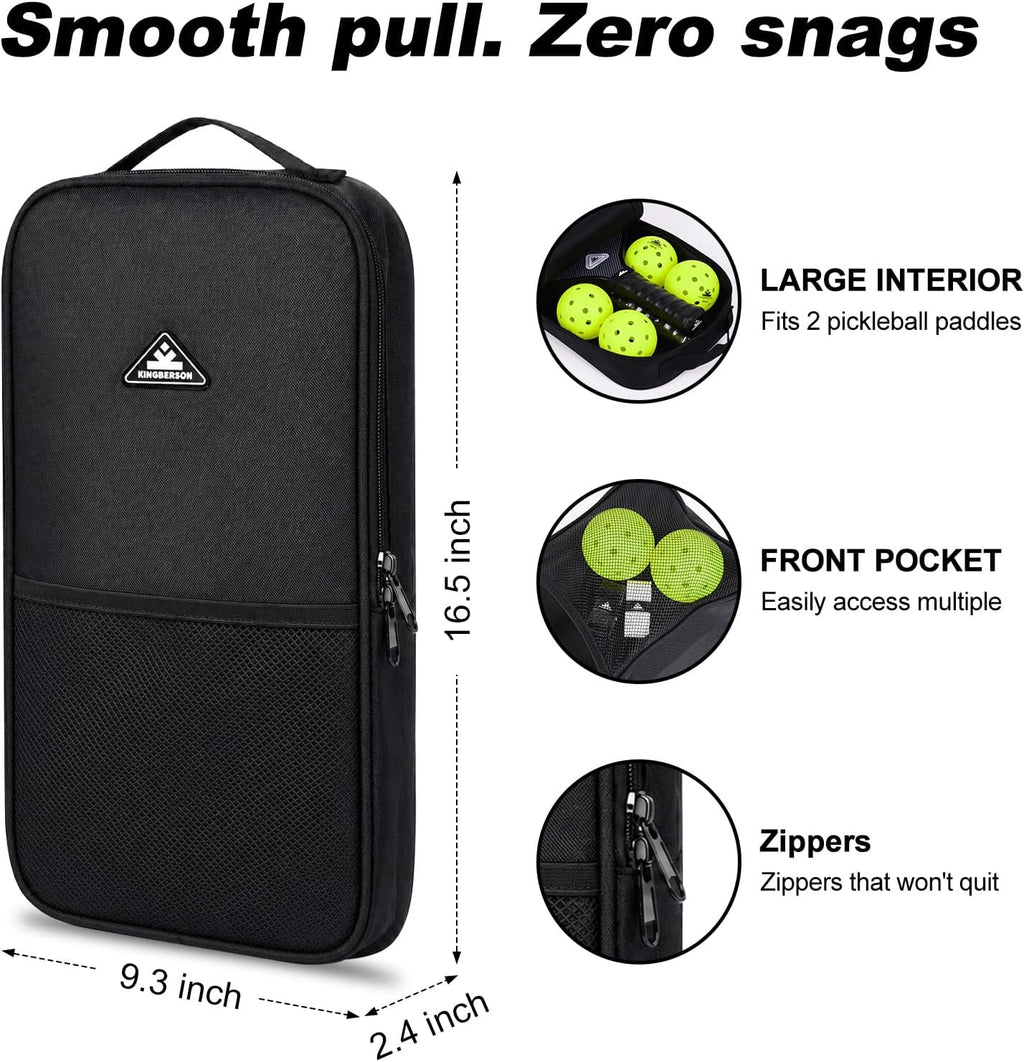 Pickleball Paddles Set of 2, Lightweight Carbon Fiber Pickle Ball Rackets | Polypropylene Honeycomb Core, Includes 4 Pickle Balls, Carry Bag of Grip Tape for Men, Women, Beginners & Intermediate