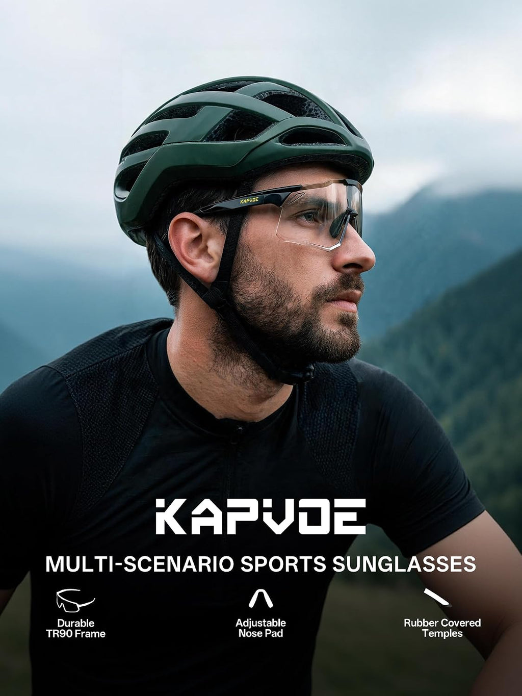 Photochromic Cycling Glasses Clear Mountain Bike Sports Sunglasses Men Women Transition MTB Triathlon K347