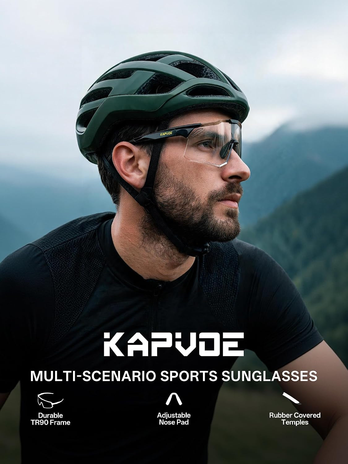 Photochromic Cycling Glasses Clear Mountain Bike Sports Sunglasses Men Women Transition MTB Triathlon K347
