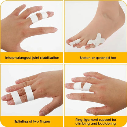 1/2 Rolls White Finger Tape Athletic Tape Feet Sports Tape for Rock Climbing, BJJ Jiu Jitsu, Grappling, MMA, Hockey Stick