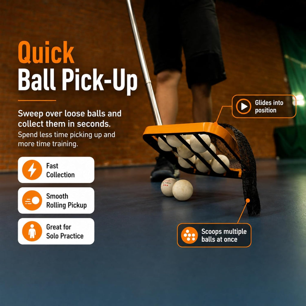 Table Tennis Ball Picker - Rapid and Efficient Ping Pong Retrieval Tool - Safe and Easy to Use Table Tennis Accessory for Players and Coaches