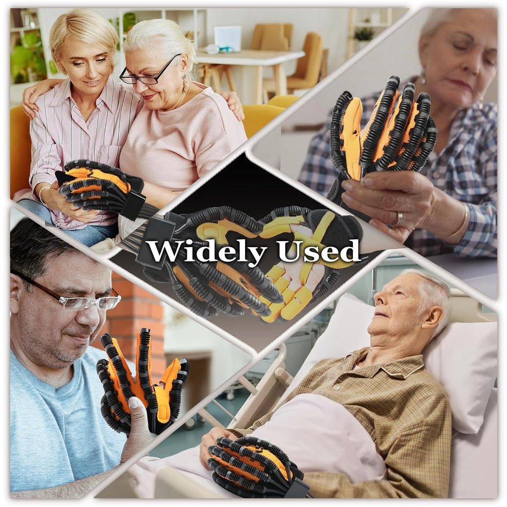 Rehabilitation Robot Gloves for Hand Hemiplegia Stroke Recovery, Finger Rehab Robotic Glove Strokes Therapy Equipment, 4 Modes, 2600Mah Rechargeable, S/M/L/XL Sizes