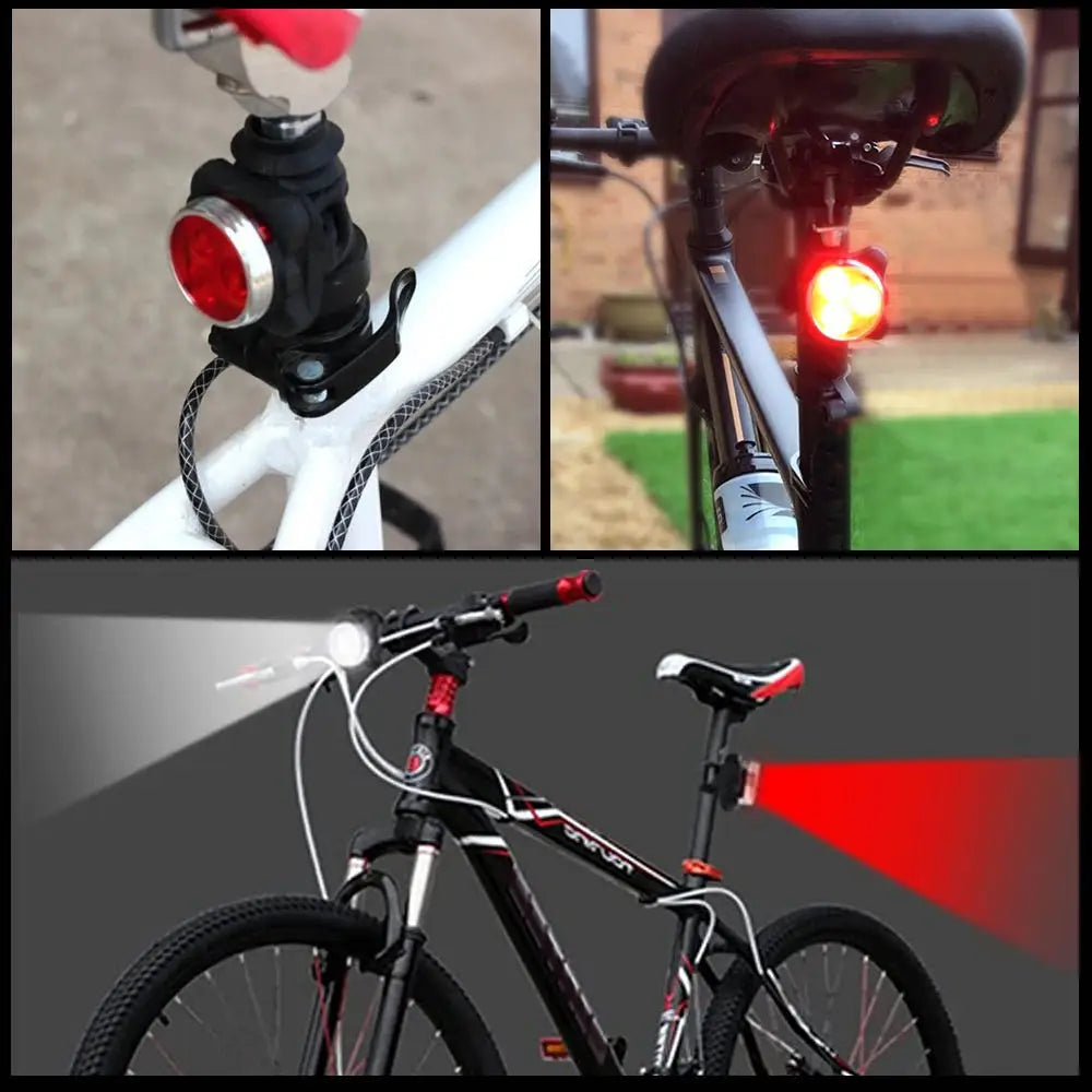 Bicycle Headlight Tail Light Outdoor Night Lights Warning Lights Usb Rechargeable Led Waterproof Bike Light