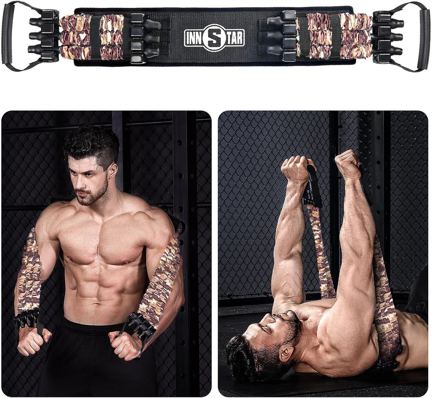 Multi-Function Resistance Bands for Working Out, Push up Exercise Bands Resistance Bands Set for Bench Press Gym Equipment, Home Workout, Travel Portabl