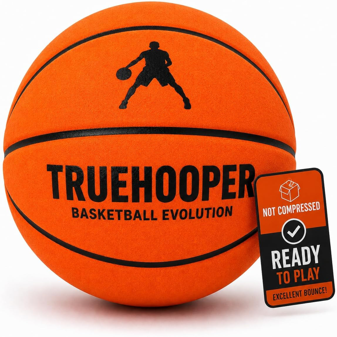 Silent Basketball – Size 7 Indoor Basketball (PRO Version) - Grooved Foam Basketball for Quit Dribbling and Indoor Training – Higher Bounce Noiseless Basketball - Non-Deforming Packaging