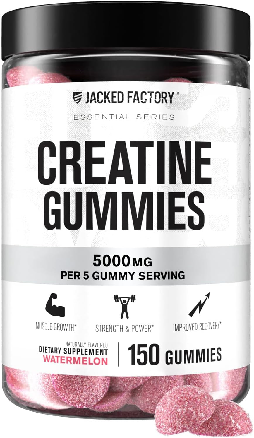 Creatine Monohydrate Gummies 5G Daily Dose (1G per Gummy) - Creatine Gummy for Men and Women, Vegan-Friendly, Travel-Friendly, Third-Party Tested - 150 Gummies, Watermelon