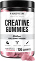Creatine Monohydrate Gummies 5G Daily Dose (1G per Gummy) - Creatine Gummy for Men and Women, Vegan-Friendly, Travel-Friendly, Third-Party Tested - 150 Gummies, Watermelon