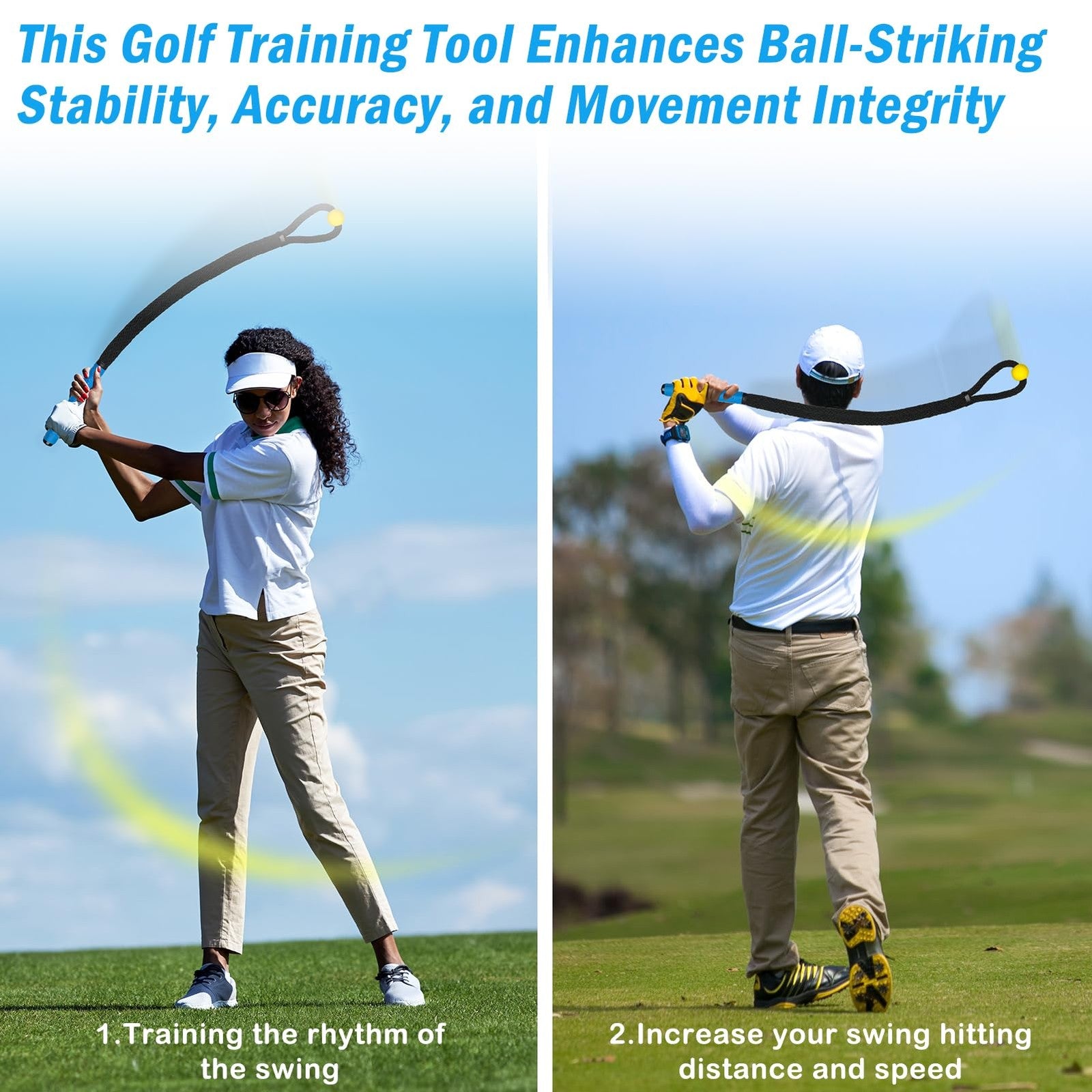 Heavier Premium Golf Rope Swing Trainer, Professional Golf Swing Rope Trainin...
