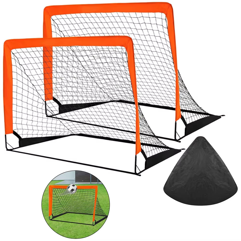 Soccer Goals for Backyard Set 2Pcs Portable Training Football Net Indoor and Outdoor Children’S Football Match Door Frame