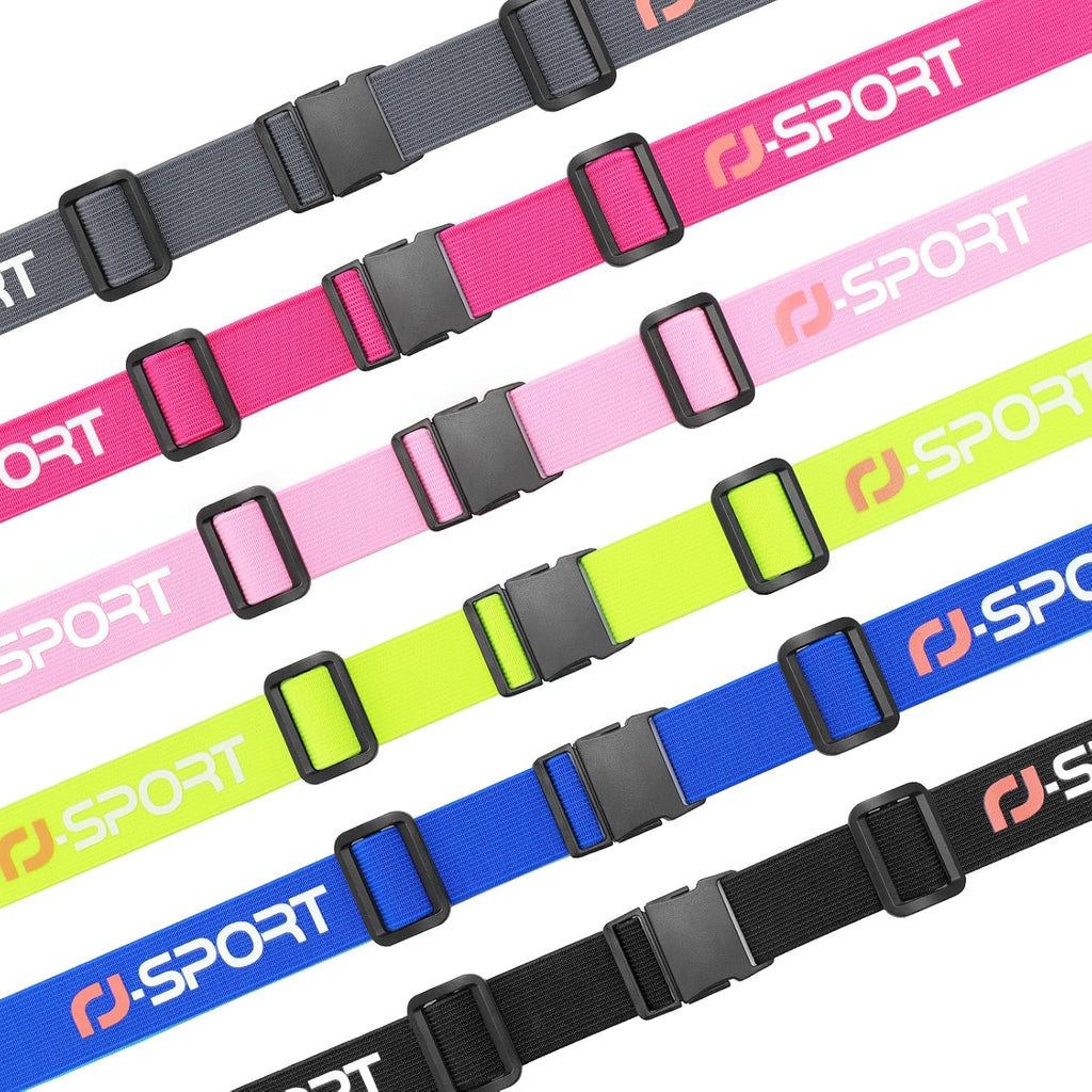 Race Number Belt with 6 Energy Gel Loops for Triathlon & Marathon | Triathlon Race Belt Bib Holder for Running and Cycling