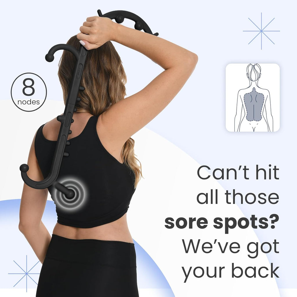 Deep Tissue Back & Neck Massager for Body Muscle Pain Relief | Trigger Point Massage Tool for Full Body, Shoulders, Legs, Muscle Knot Remover, for Self-Massage, Pressure Point Massage Tool