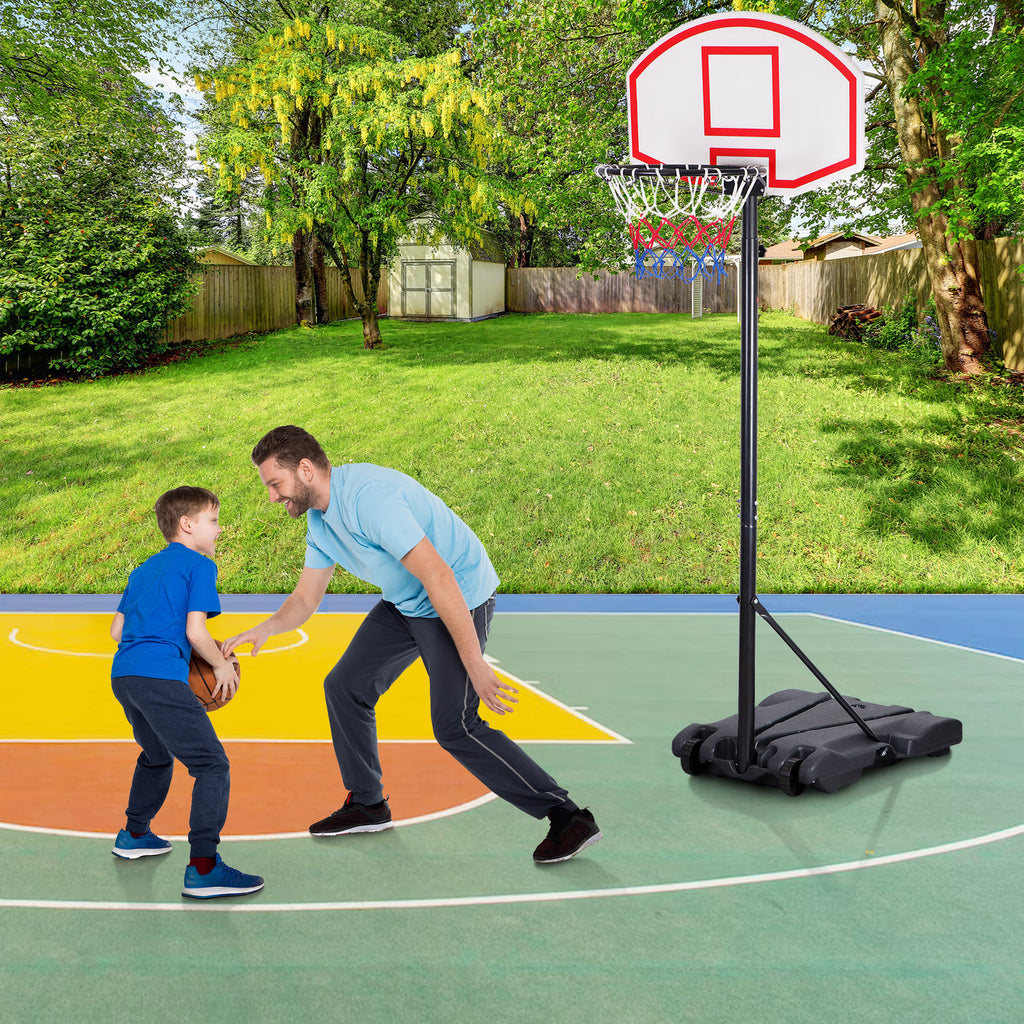 Basketball Hoop Outdoor Adjustable 5.5-7 Ft Portable Basketball Goals Stand Kids