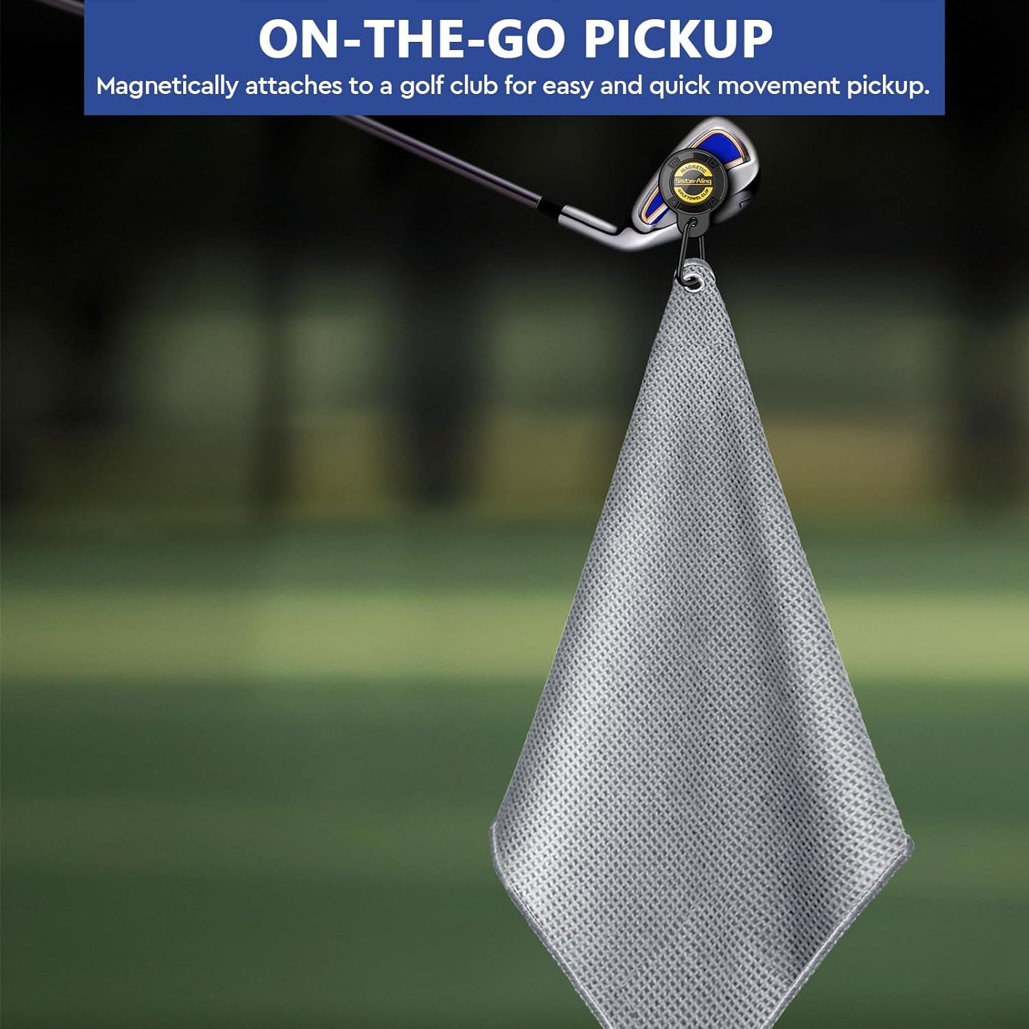 Magnetic Golf Towel Clip Set - Strong Magnet Hold, Removable &amp; Easy Clean, Men&