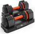 55LB Adjustable Dumbbells Single,15Lb to 55LB Hex Adjustable Dumbbells of 2 Anti-Slip Handle, Suitable for Home Gym Exercise Equipment