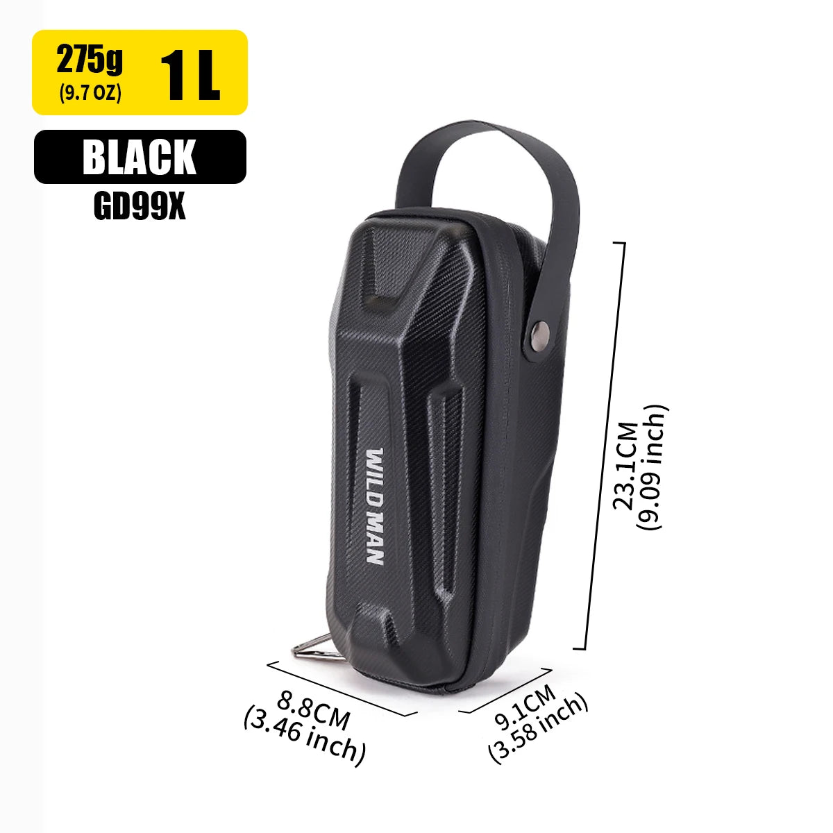 Electric Scooter Handlebar Bag EVA Hard Shell Quick-Detachable Front Storage Bag with Waterproof Design