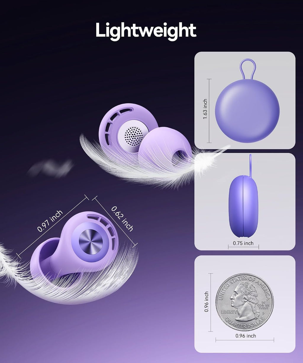 Ear Plugs for Sleeping 50Db Earplugs Noise Cancelling Ear Plugs for Noise Reduction Concerts Soft Reusable Silicone Earplugs for Snoring Side Sleepers Shooting Airplanes with 7 Eartips Case