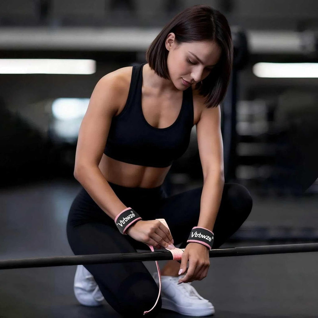 Gym Lifting Straps for Weightlifting & Deadlift - Non-Slip Silicone Grip, Padded Wrist Support for Bodybuilding, Workout & Strength Training, Unisex Design for Men & Women