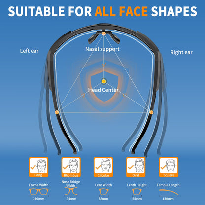 Newest Polarized Sports Sunglasses for Men Women, UV400 Protection, Ideal for Running Baseball Driving Fishing Cycling
