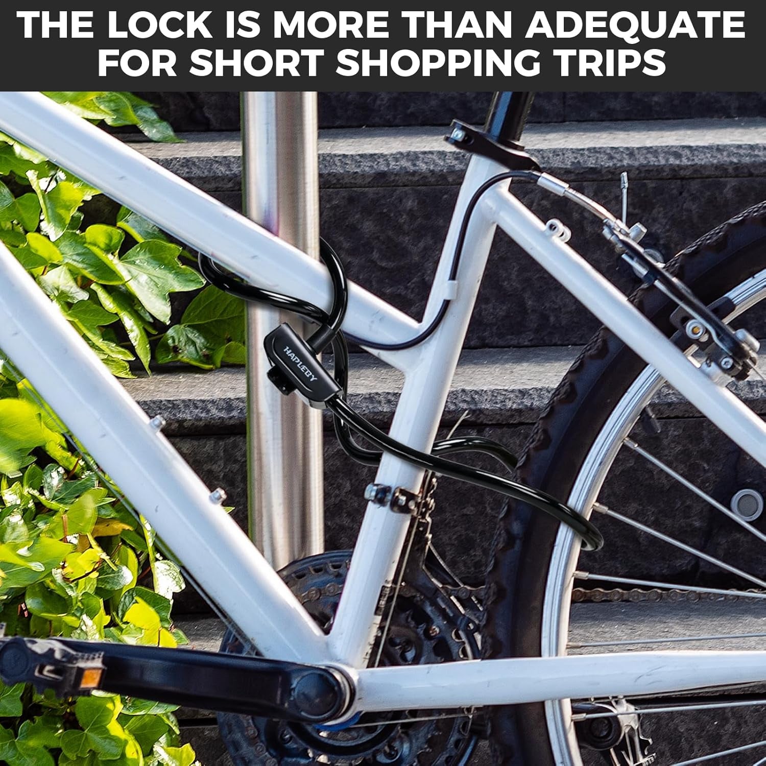 Premium Bike Lock with 2Pcs Keys, Professional Bike Cable Lock of 4 Feet, Heavy Duty Bicycle Lock Cable for Strong Anti-Theft, Come with 1PCS Mounting Bracket