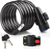 Bike Lock, [4Ft/1.2M] 1/2 Inch Thick Bike Cable Locks with 2 Keys | Weatherproof Heavy Duty Bicycle Lock Cable Anti-Theft Security Cable with Mounting Bracket for Ebike, Scooter, Motorcycle