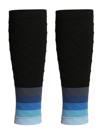 1Pair Calf Support Compression Sleeves for Women Men Running 20-30Mmhg Footless Leg Socks Outdoor Sports Marathon