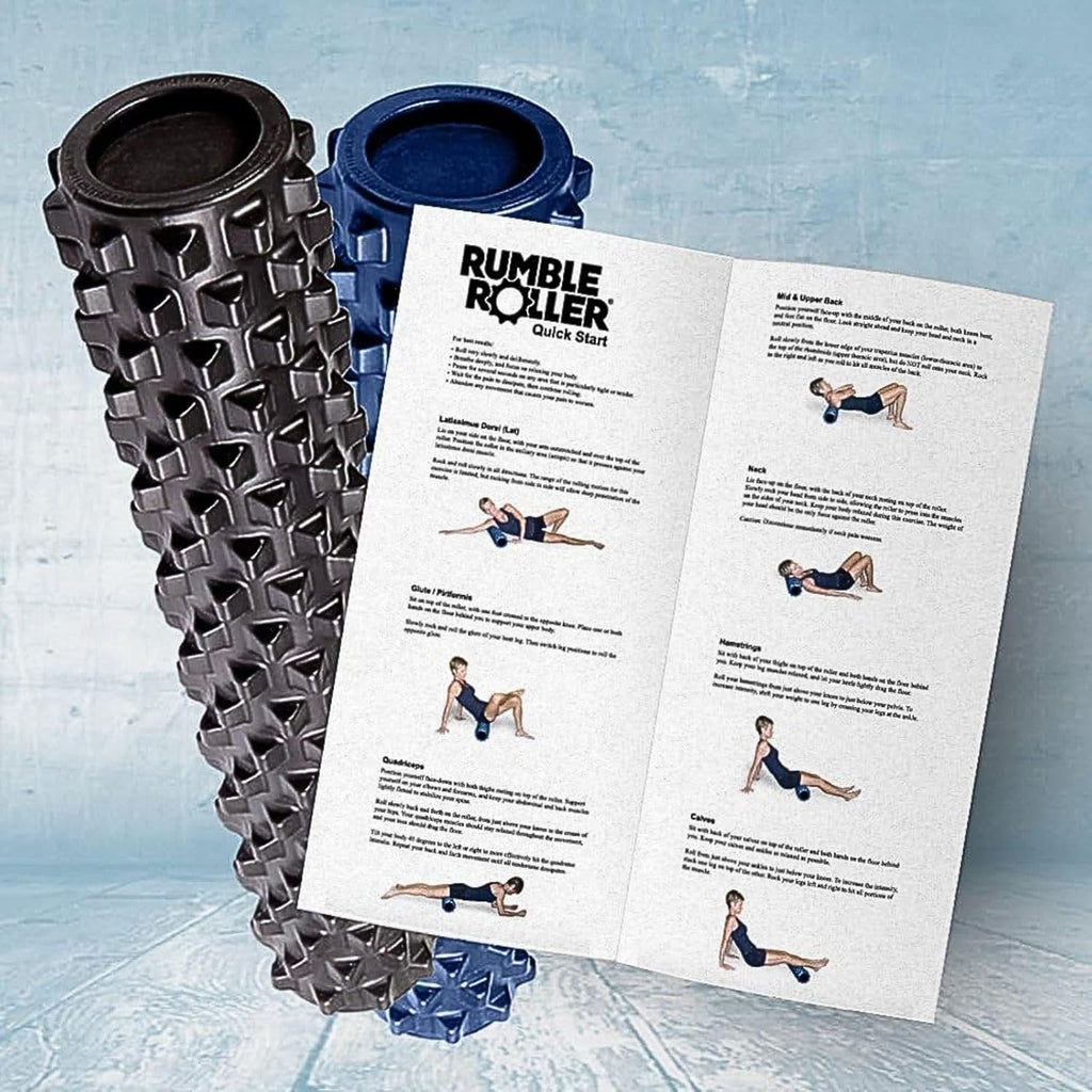 Rumbleroller Original Textured Foam Roller - Deep Tissue, Self Myofacial Release Massage Therapy Roller (Rumbleroller 12" Compact Size Original Foam Roller)