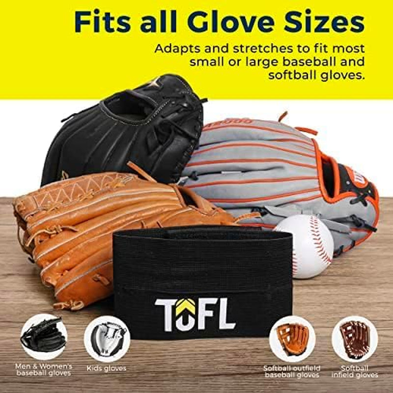 Baseball Glove Wrap Band for Break-In & Shaping | Elastic Mitt Strap | Adjustable Closure for Pocket Forming & Storage | Youth & Adult Softball Mitt Care Accessory (Message Options)