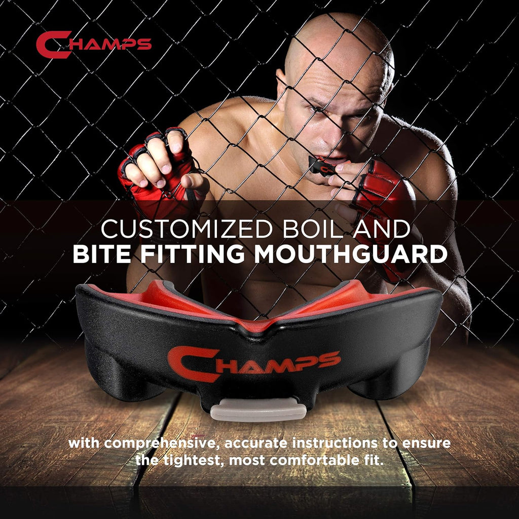 Breathable Mouth Guard for Boxing, MMA, Jiu Jitsu, Muay Thai, Wrestling & Combat Sports – Easy Fit, Boil & Bite Design Mouthpiece – Durable Boxing Mouthguard for Men & Adults, Case Included