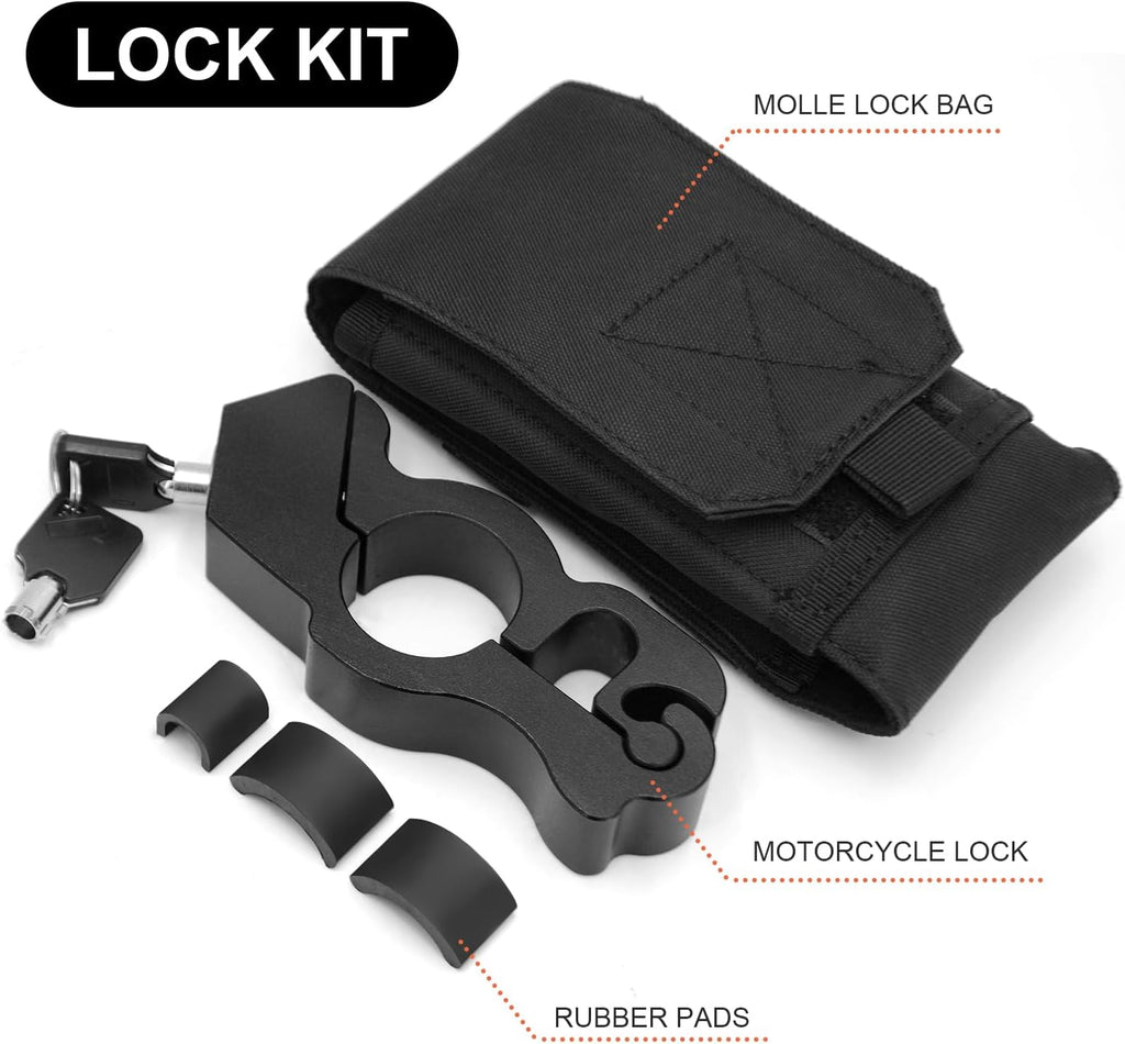 Heavy Duty anti Theft Helmet, Brake and Handlebar, Universal for Motorcycles, Atvs, Dirt Bikes, Mopeds, Scooters | Dirt Bike, Moped, Scooter, ATV Accessories