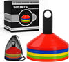 50/100PCS Soccer Cones with Carry Bag & Holder, Agility Disc Cones | 5 Color Sports Training Equipment, Football, Basketball, Speed Drills, Coaching & PE Classes