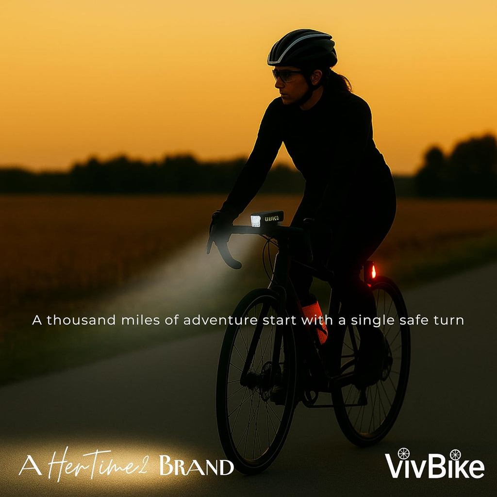 Vivbike Rechargeable Bike Light – LED Bicycle Headlight, USB-C Charging, Waterproof, Multiple Lighting Modes