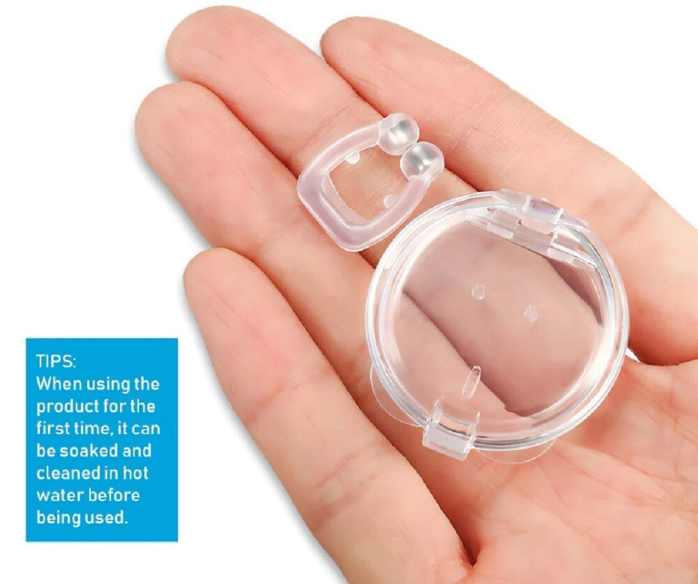 4 Pack Magnetic anti Snore Nose Clips Silicone Snoring Aid Nasal Breathing Sleep
