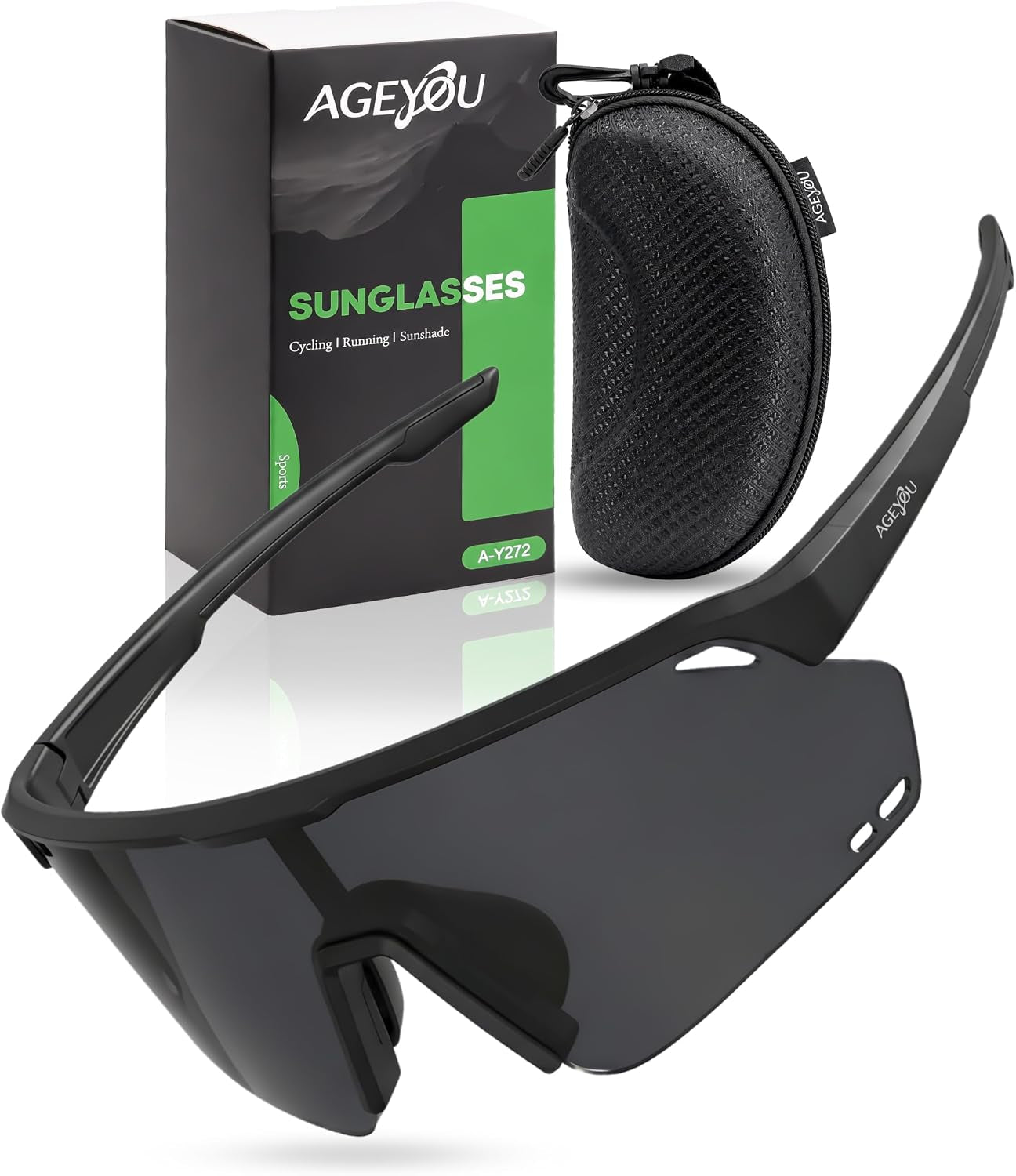 Polarized Sports Sunglasses for Men Women, UV400 Sun Glasses for Running Cycling Fishing Hiking Golf Baseball Gear