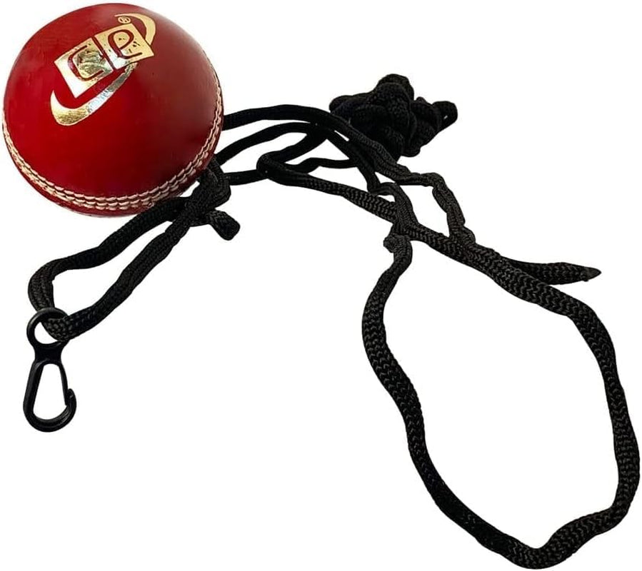 Cricket Practice Ball Attached with String for Knocking and Middling Cricket Batting Drives