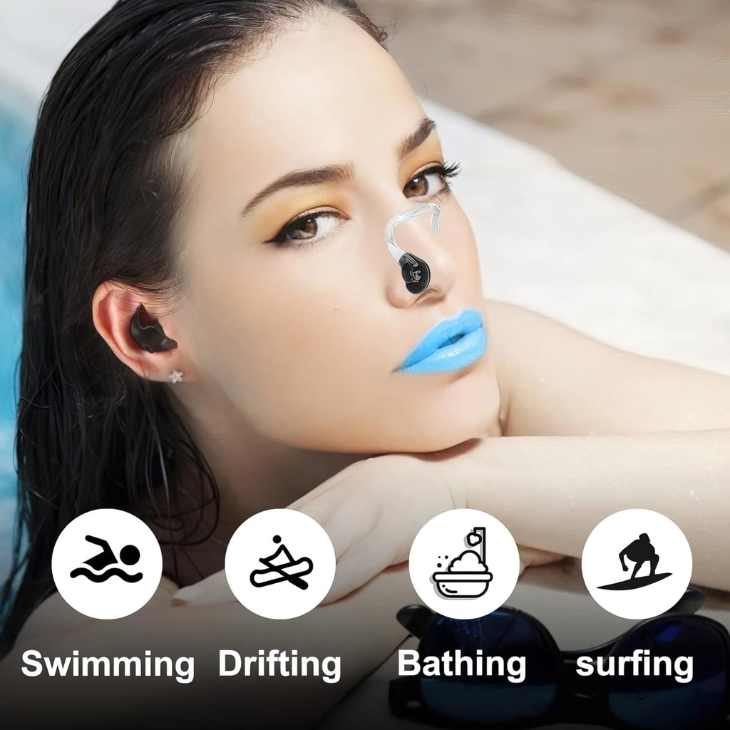Swimming Nose Clip, 14 Packs Swim Nose Plugs with Waterproof Silica Gel for Kids (Age 7+) and Adults, Multi-Color