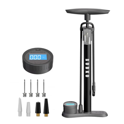 Bike Pump Bicycle Floor Pump with Digital Gauge,Bicycle Pumps with Presta and Schrader Tire Pump Multifunctional Air Pump for Road Bike MTB Sports Balls Pump High Pressure 160Psi &amp; 11Bar