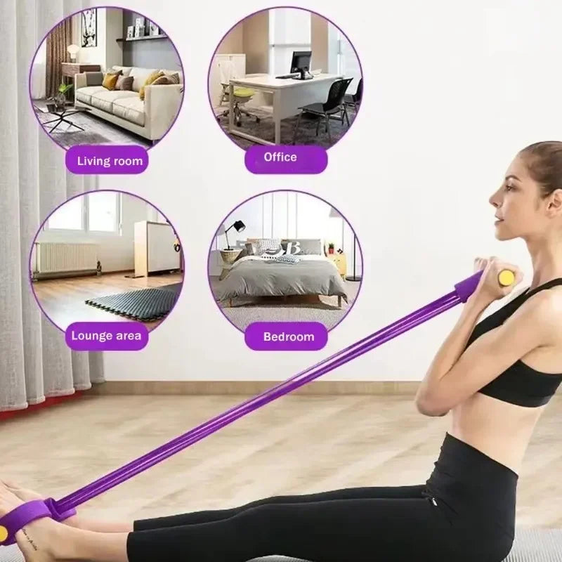 Pedal Puller Band Elastic Pull Rope Flexipull Weerstandstrainer Resistance Bands for Abdomen Waist Arm Fitness Resistance Bands