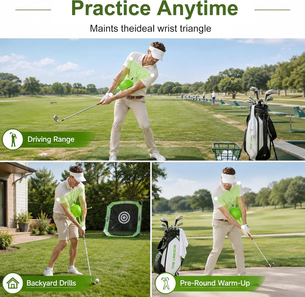 Upgraded the Connector Golf Training Aid,Simple and Effective Training Tool,Golf Swing Trainer for Posture Correction Practice,Golf Training Aids Helps Train Proper Swing Mechanics,Arm Structure | Foldable Model,Lanyard