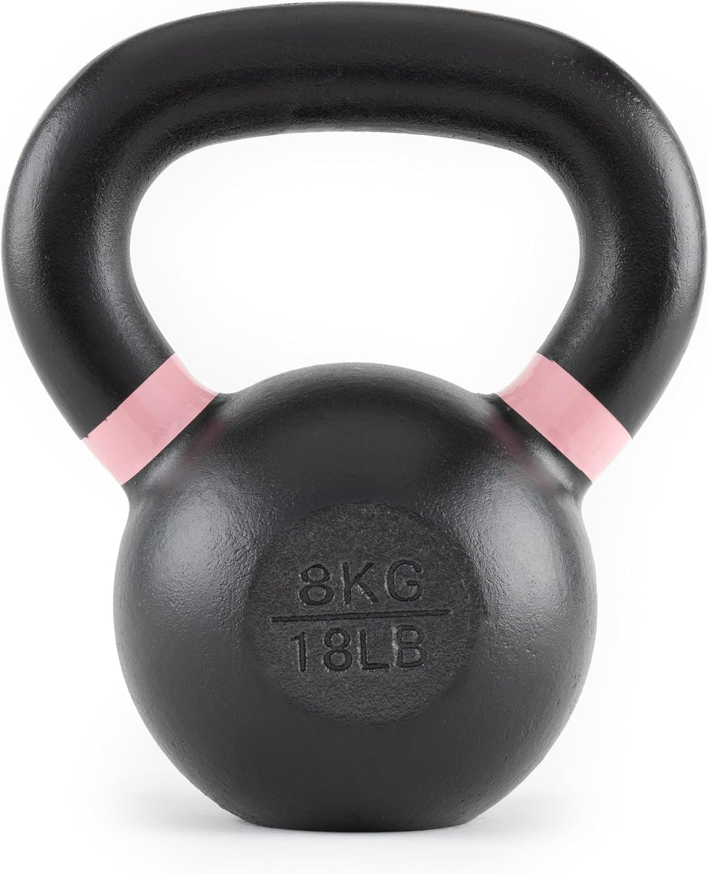 Single Cast Iron Kettlebell, Wide Handle Powder Coated - Core/Glute Workout