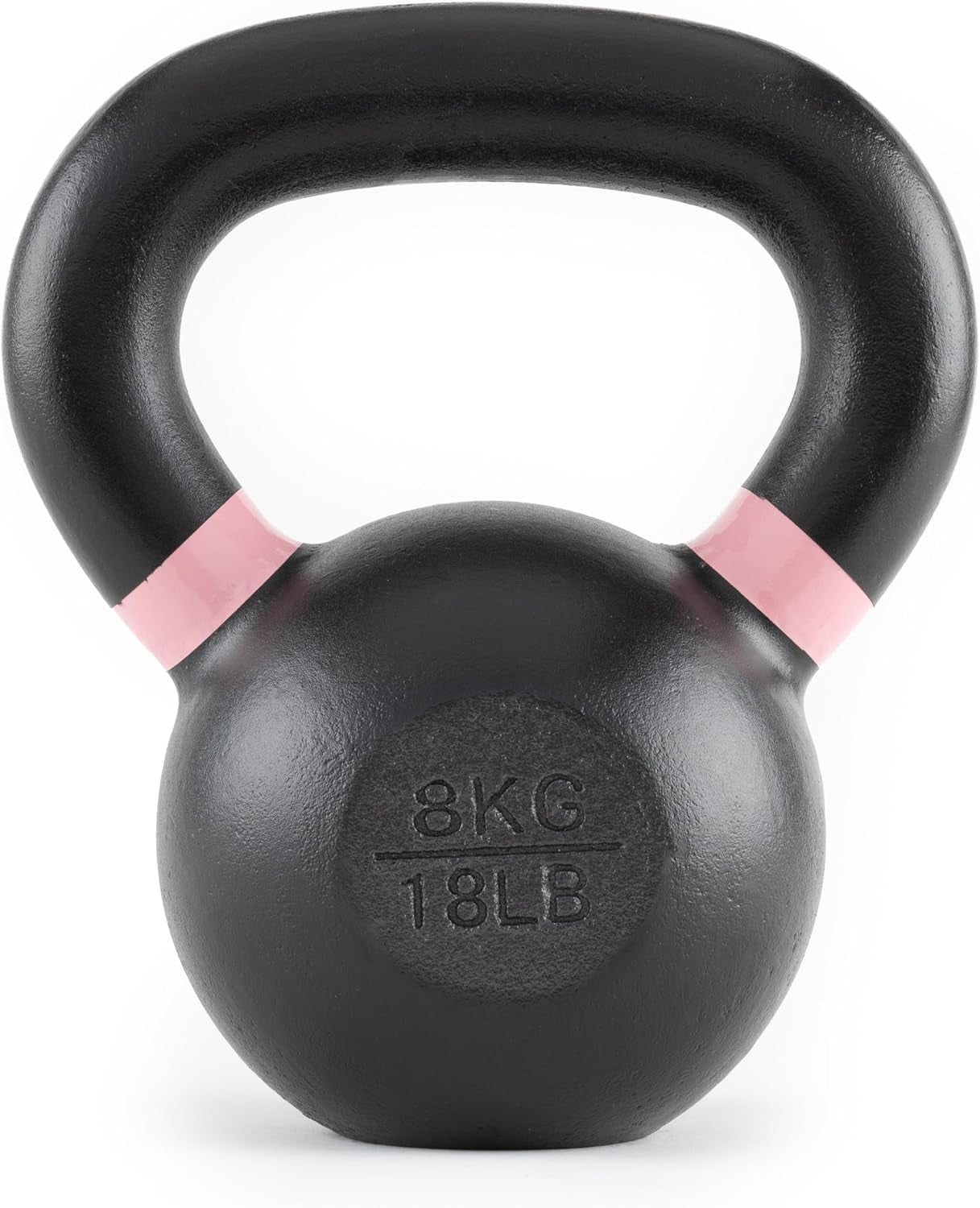 Single Cast Iron Kettlebell, Wide Handle Powder Coated - Core/Glute Workout