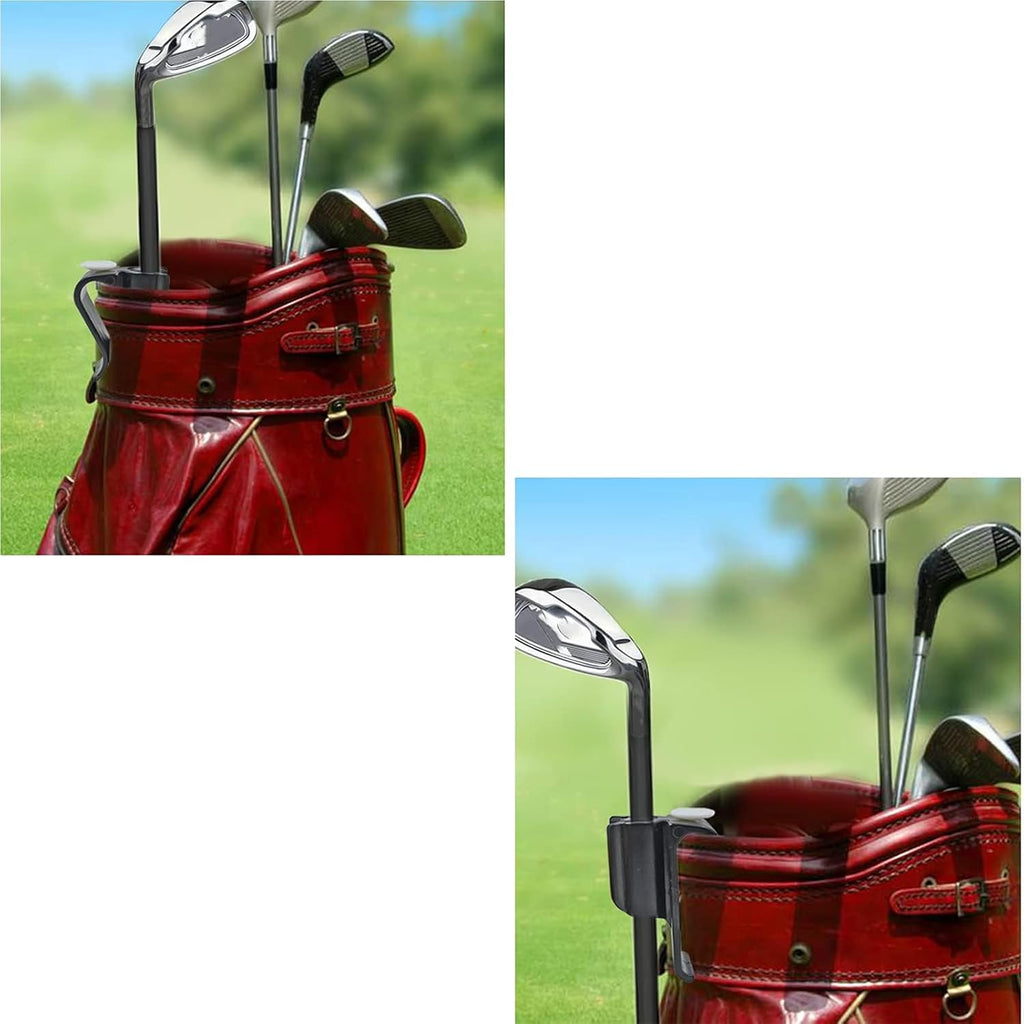 10 Pack Golf Club Bag Clips on Putter Clamp Holder Organizer Value Durable Plastic Black Putting Clip Golf Accessories for Men Women Golfer