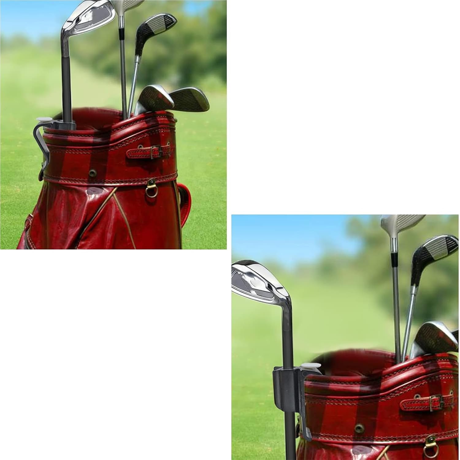 10 Pack Golf Club Bag Clips on Putter Clamp Holder Organizer Value Durable Plastic Black Putting Clip Golf Accessories for Men Women Golfer