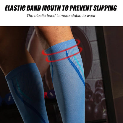 1Pair Calf Compression Sleeve Men &amp; Women -20-30Mmhg Shin Splint Footless Compression Socks for Recover Varicose Veins