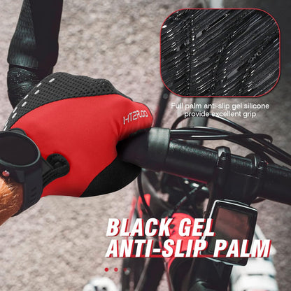 Bike Gloves Cycling Gloves Biking Gloves for Men Women with Anti-Slip Shock-Absorbing Pad,Light Weight,Nice Fit,Half Finger Bicycle Gloves