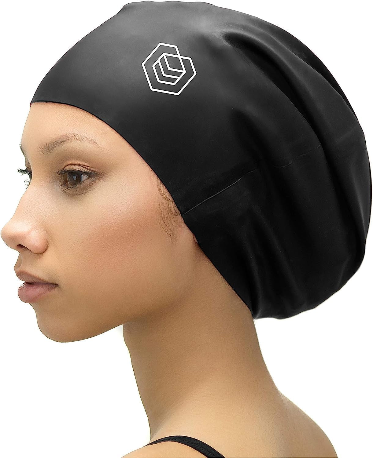 - Large Swimming Cap for Long Hair - Designed for Long Hair, Dreadlocks, Weaves, Hair Extensions, Braids, Curls & Afros - Women & Men - Silicone