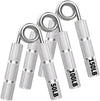 Silver Metal Hand Grip Set, 50LB-400LB No Slip Heavy-Duty Grip Strengthener Great Wrist & Forearm Hand Exerciser, Home Gym, Hand Gripper Grip Strength Trainer