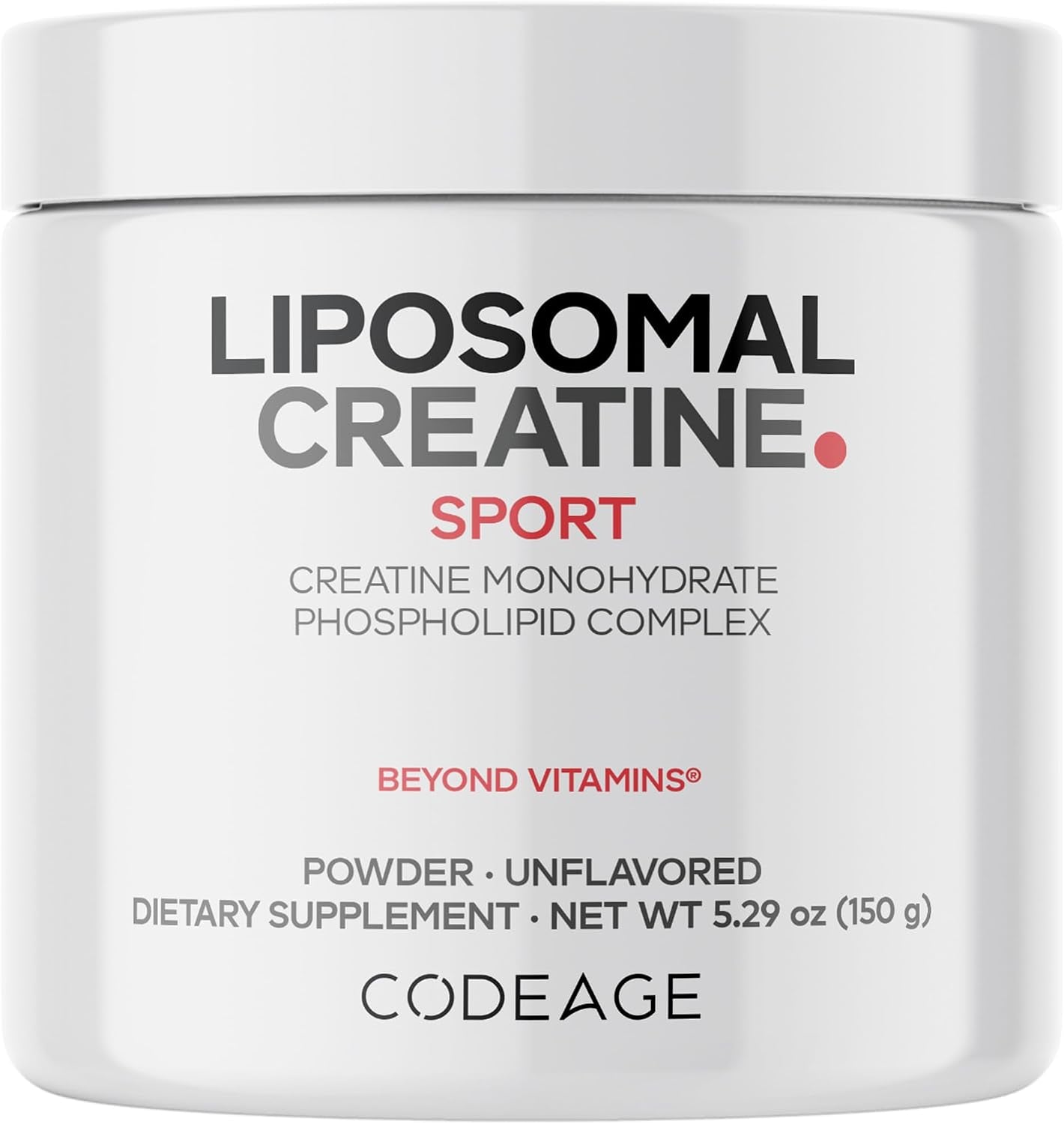 Liposomal Creatine Powder Supplement, Pure Creatine Monohydrate 5000Mg, Pre Workout & Post Workouts - Unflavored Creatine, Micronized Creatine Powder - Creatinine for Sports - 30 Servings